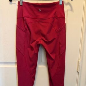 Lulu-B Bold Red High-Waisted Leggings